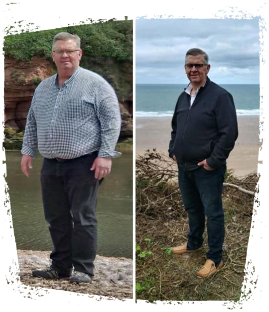 Simon lost weight following his heart attack at the Bristol Heart Institute