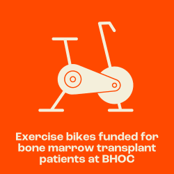 Exercise bikes funded for bone marrow transplant patients at BHOC