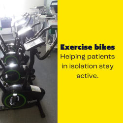 Exercise bikes in use at BHOC