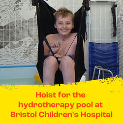 Hoist for the hydrotherapy pool at Bristol Children
