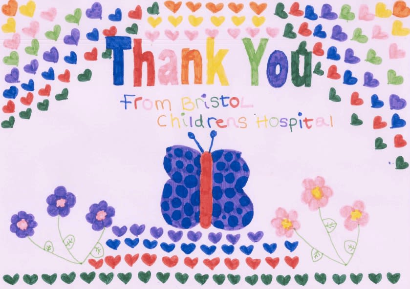 Thank you message from a child at BRHC