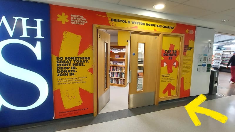 Fundraising Hub in Bristol Royal Infirmary Welcome Centre