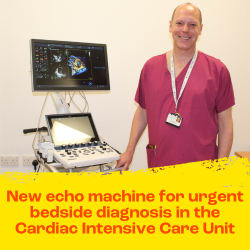 New echo machine for cardiac intensive care unit at the BHI
