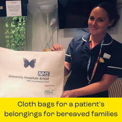 Cloth bags for patients at BHOC