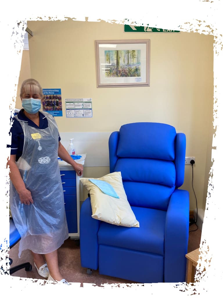 Chemo chairs at Weston General Hospital