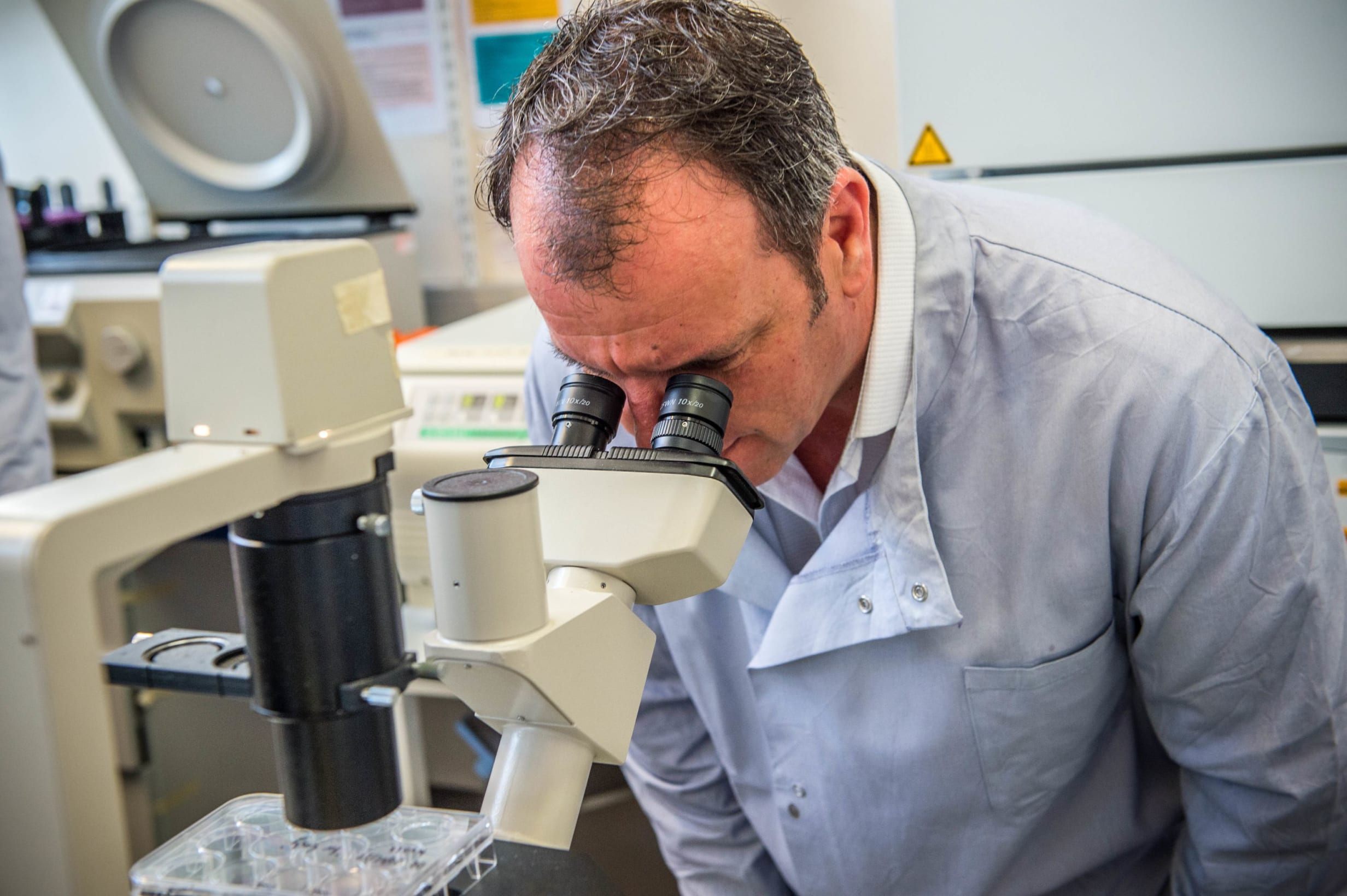 Matt Tyler visits the research labs at Bristol Haematology and Oncology Centre