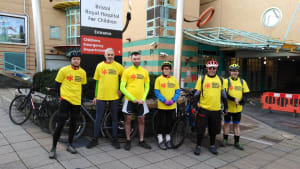 UHBW Sustainability Team cycle from Bristol to Weston